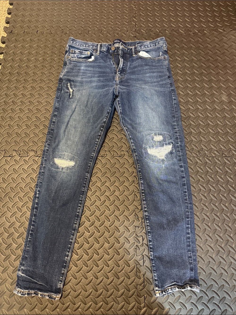 Old Navy Men’s Dark Blue Skinny Ripped Jeans